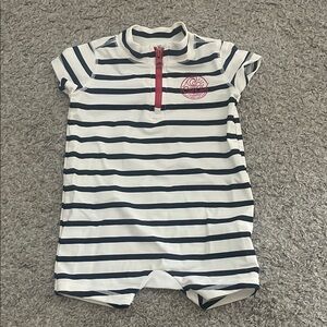 Striped Short Baby Gap Swimsuit, Size 0-6 months